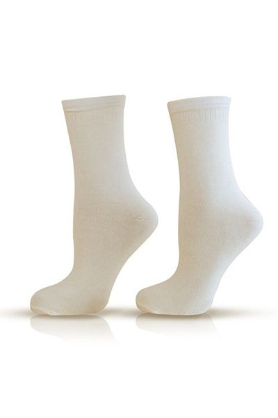 Agiva Șosete lungi din bambus pentru femei, Happy Footopia, culoare șampanie, mărimea 35-38