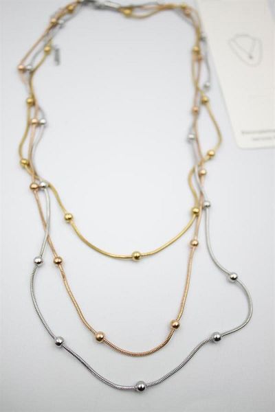 MBB ETİCARET Multiple Chain Bulk Steel Necklace - Multicolor