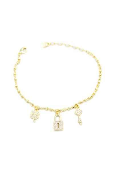 MBB ETİCARET Lock charm bracelet - gold