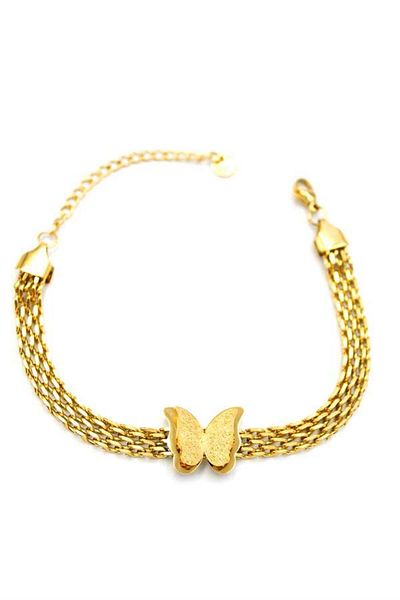 MBB ETİCARET Butterfly bracelet - gold