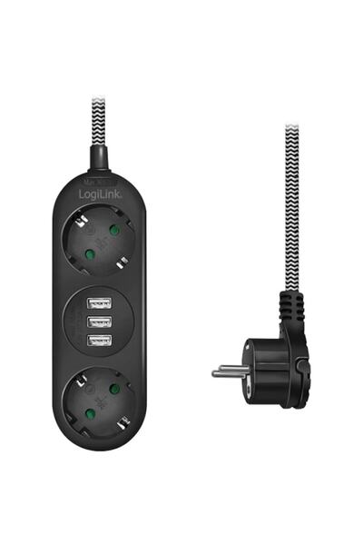 LogiLink Extensie de alimentare LPS262U cu porturi USB