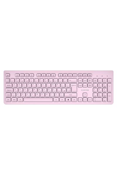 CANYON HKB-W01 UK/US Wireless Keyboard, USB Pink