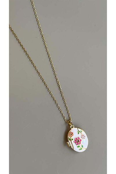 MBB ETİCARET Flower cover necklace - gold