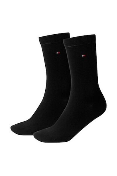 Tommy Hilfiger , Set de șosete lungi - 2 perechi, negre, mărimea 39-42
