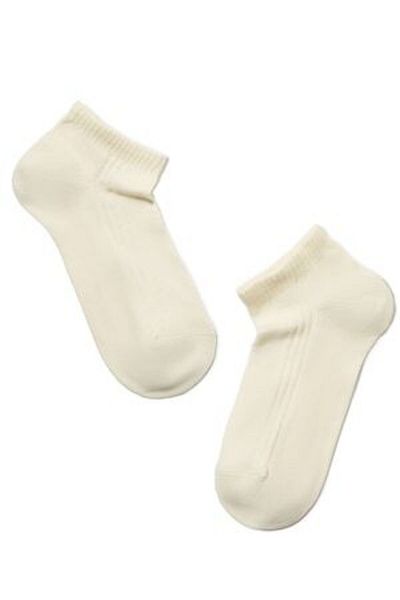 Conte Elegant Sosete scurte dama bumbac, Conte Elegant CLASSIC 016, Crem, 38-39