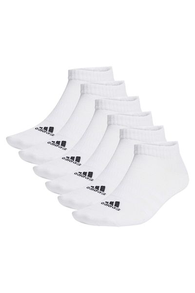 adidas , Set de sosete unisex pana la glezna - 6 perechi, Alb, 43-45