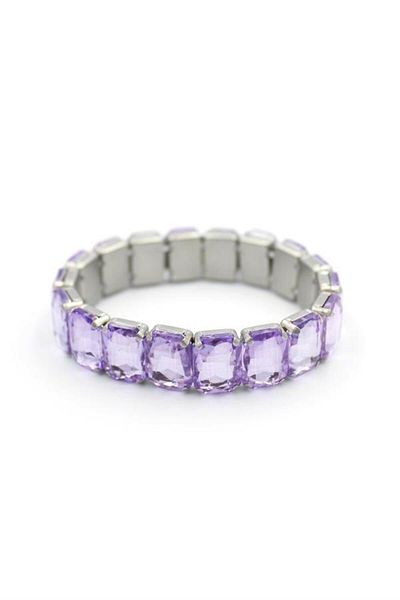 MBB ETİCARET Elastic stone bracelet - purple