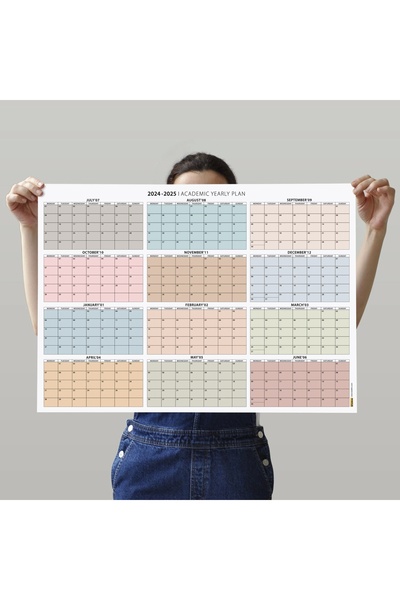 bi'aldım 2025 - 2026 Akademik Duvar Takvimi, TEMMUZ Başlangıçlı, 2025 - 2026 Academic Wall Calendar