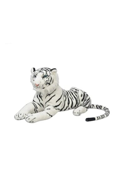 OEM Tigru de plus, realist, alb/negru, 50 cm