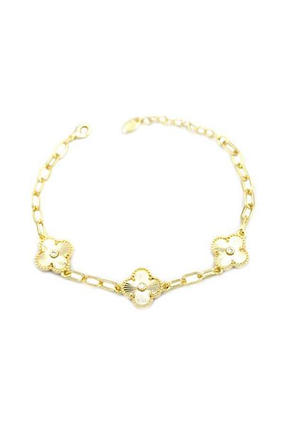 MBB ETİCARET Vc clover bracelet - gold