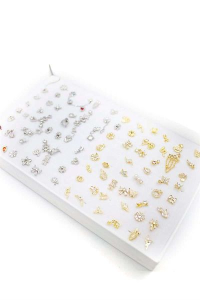 MBB ETİCARET 100Pcs Mixed Tragus(Silver-Gold) - Gold
