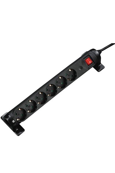 Hama Prelungitor cu cuplaj rotativ HAMA, 6 prize, 1,4 metri, negru