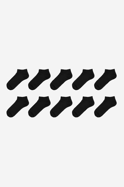 LC Waikiki , Set de scurte socks - 10 pairs, Black, 36-38