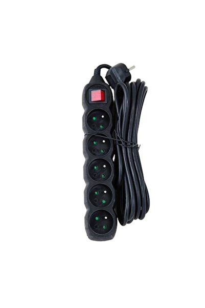 ESPERANZA Power Strip with 5 Sockets, ESPERANZA, 5m, Black, with Switch