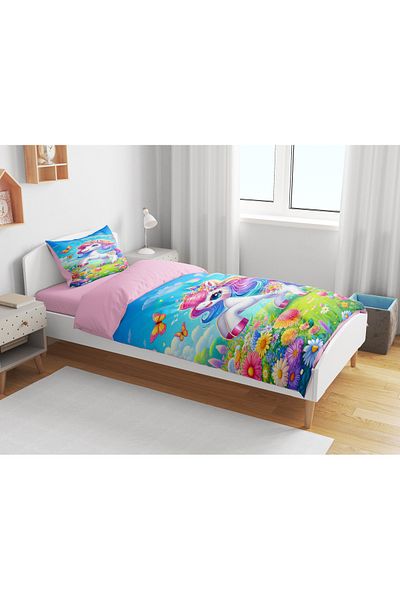 Home Duvet Coverhome Unicorn Theme Single Bedding Set