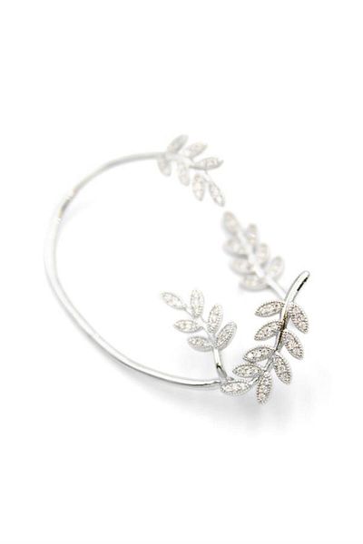 MBB ETİCARET Leaf Cartilage Earrings - Silver