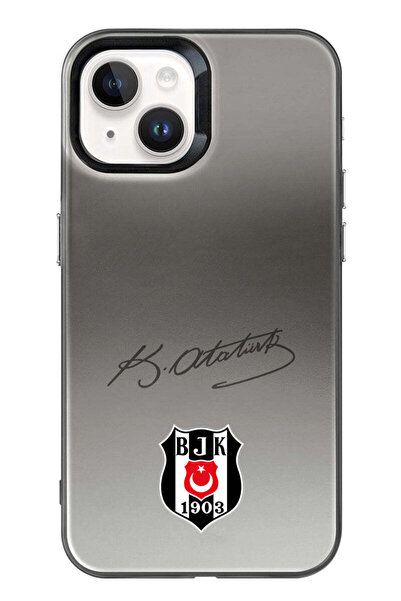 Beşiktaş iPhone 15 Uyumlu ATA İmza Arma Premium Lisanslı Telefon Kılıfı
