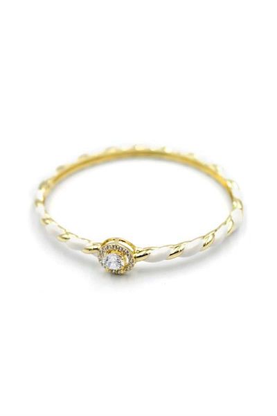 MBB ETİCARET Enamel Stone Bracelet - White