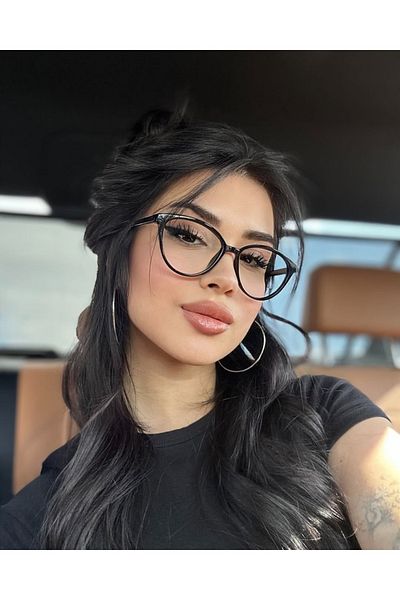 LOOKUP Blue Light Protection Glasses Optical Compatible Can Change Glasses Cat Eye Glasses Image