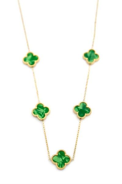 MBB ETİCARET Vc Clover Necklace - Green