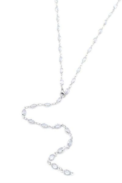 MBB ETİCARET Stone Y Necklace - Silver