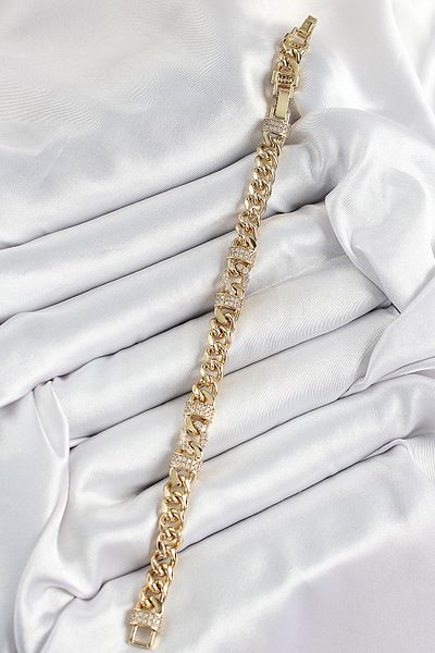 MBB ETİCARET Xuping Brass Classic Chain Model Gold Color Women's Bracelet - Tj-Bb7477