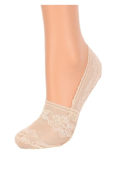 Marilyn Short Mesh Socks with Embroidery, Marilyn, Visone, One size