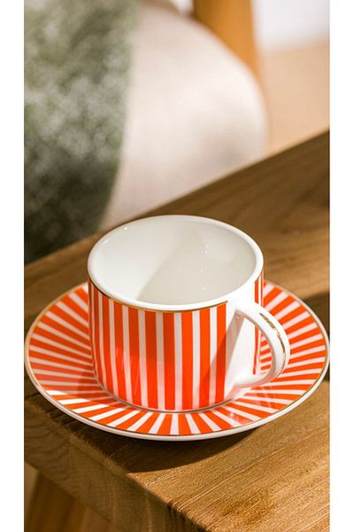 LC Waikiki Lcw Home Line Patterned Porcelain Coffee Cup Set for 2 People