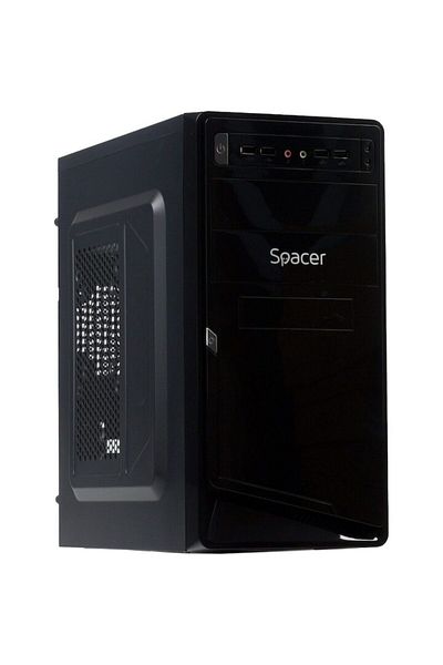 Spacer Carcasă Moon Mini-Tower cu sursă de alimentare de 450W, neagră