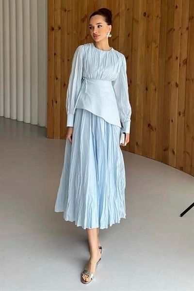 nedo7 Layered Dress Baby Blue