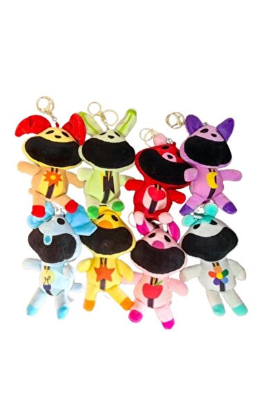 OEM Set Smiling Critters Figurine Keychains, Multicolor, 8 pieces, 20 cm