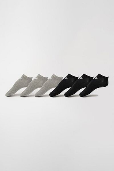 Puma , Set of Unisex Cotton Blend Socks - 6 Pairs, Black, Melange Gray, Dirty White, 43-46