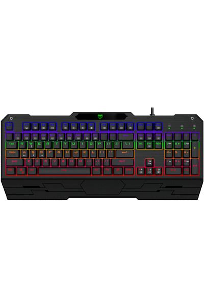 T-DAGGER Tastatura gaming mecanica Battleship, iluminare rainbow, switch Outemu Blue, Negru