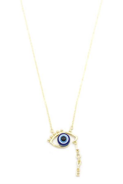MBB ETİCARET Love flowing eye necklace - gold