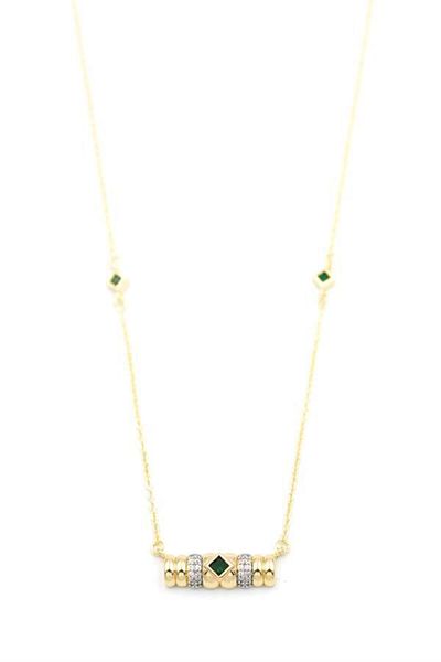 MBB ETİCARET Stone Necklace - Green