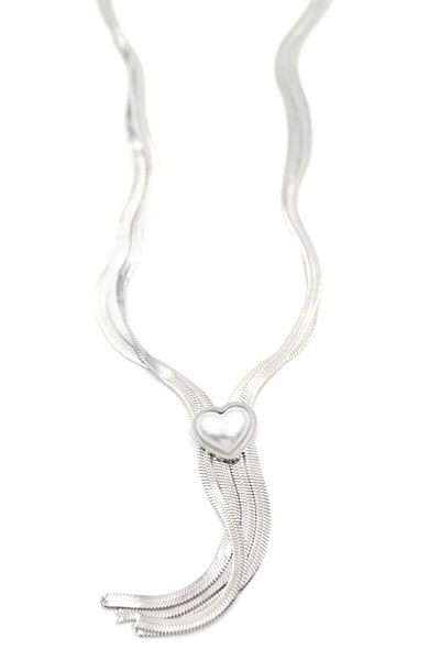 MBB ETİCARET Heart Necklace - Silver