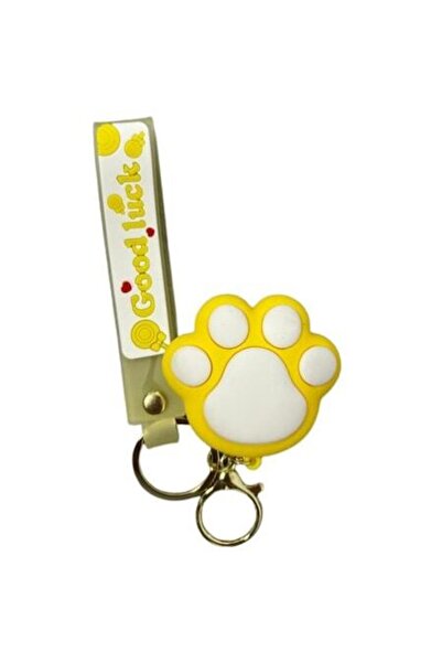 Foot Jucarie labuta, tip breloc, galben-rosu, 7cm