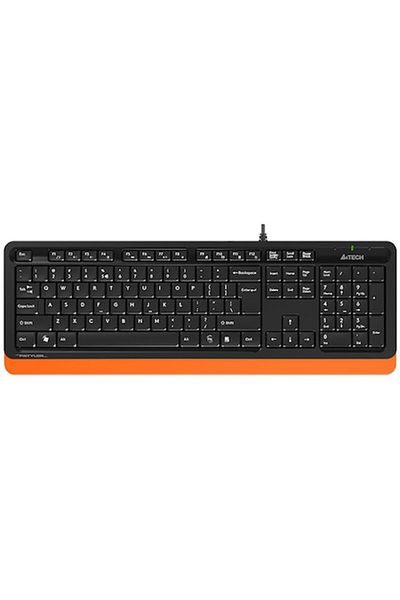 A4 Tech Tastatura A4Tech, Fstyler USB, cu fir, 104 taste format standard, USB, Negru/Portocaliu
