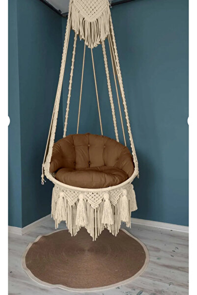 İstanbul kumaş Makrome Salıncak Minderi Kadife Döşemelik Kumaş (SADECE MİNDER)