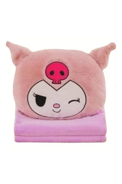 OEM Set toy plus and blanket, Kuromi from Hello Kitty Sanrio series, light purple