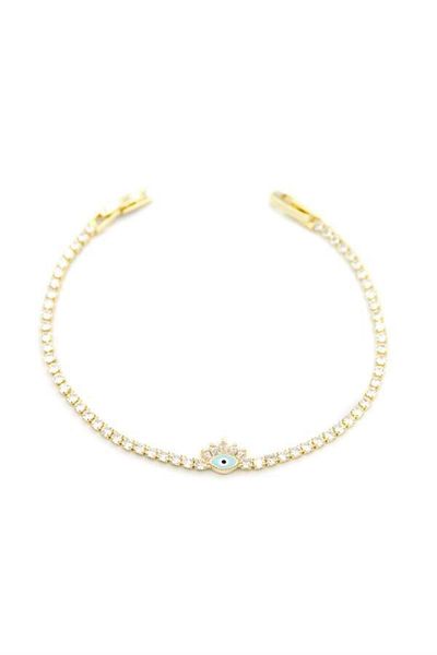 MBB ETİCARET Mineli Eye Stone Bracelet - Gold