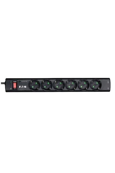 Eaton Prize cu 6 gauri si intrerupator Eaton, negru, cablu 1m