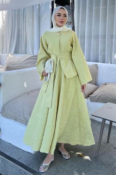 nedo7 Gold Buttoned Skirt Suit Lime