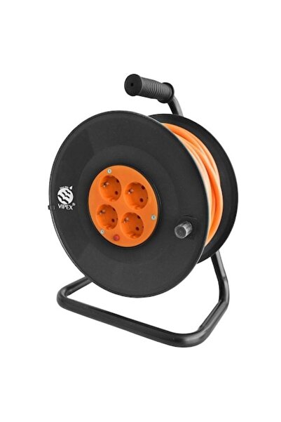 VİPEX Rolă extensie PS15-T50, 4 prize, 50 m Negru/Portocaliu