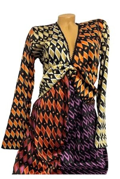 Sobe Rochie scurtă multicoloră Sobe, M INTL, bumbac și lycra