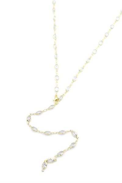 MBB ETİCARET Stone Y Necklace - Gold