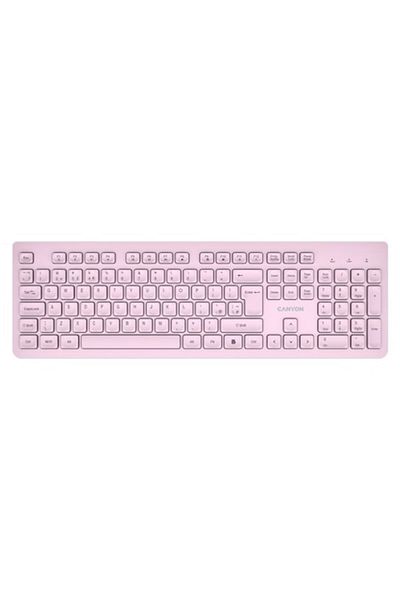 CANYON HKB-W01 UK/US Wireless Keyboard, USB Pink