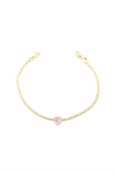MBB ETİCARET Stony heart bracelet - gold