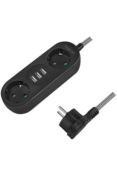 LogiLink Extensie de alimentare LPS262U cu porturi USB