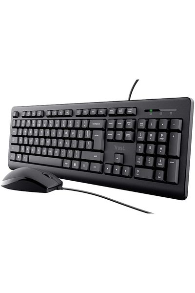 Trust Kit tastatură și mouse Primo, USB, Negru